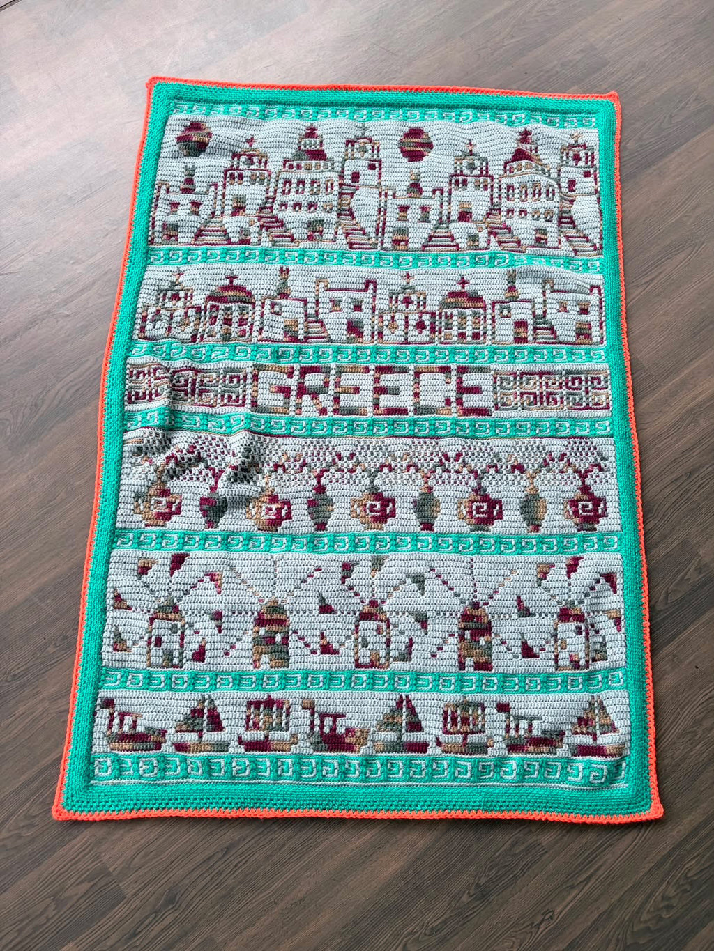 MOSAIC CROCHET PATTERN - GREEK ISLAND DREAMS - Pdf Digital Download