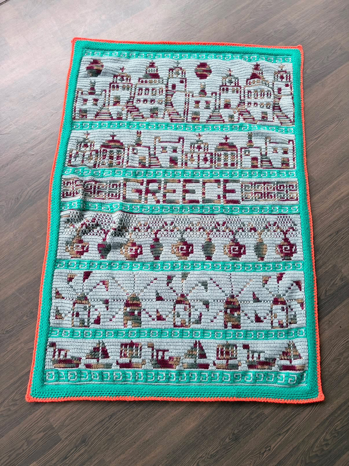 MOSAIC CROCHET PATTERN - GREEK ISLAND DREAMS - Pdf Digital Download