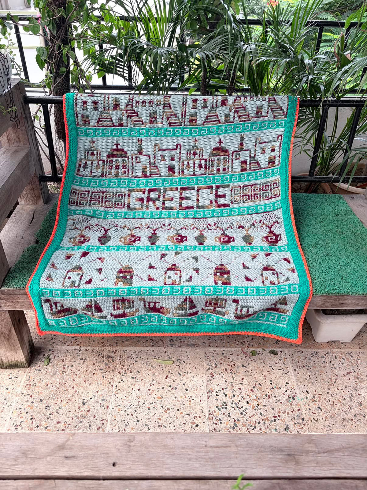 MOSAIC CROCHET PATTERN - GREEK ISLAND DREAMS - Pdf Digital Download