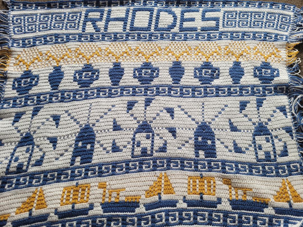 MOSAIC CROCHET PATTERN - GREEK ISLAND DREAMS - Pdf Digital Download