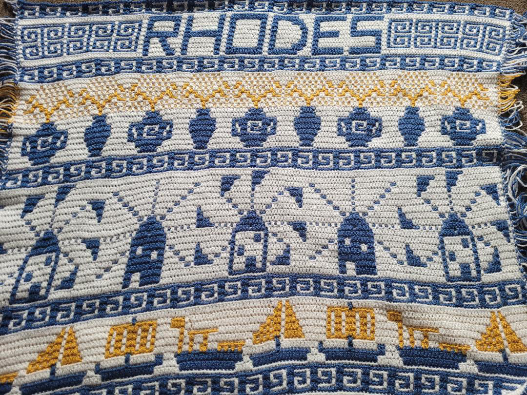 MOSAIC CROCHET PATTERN - GREEK ISLAND DREAMS - Pdf Digital Download
