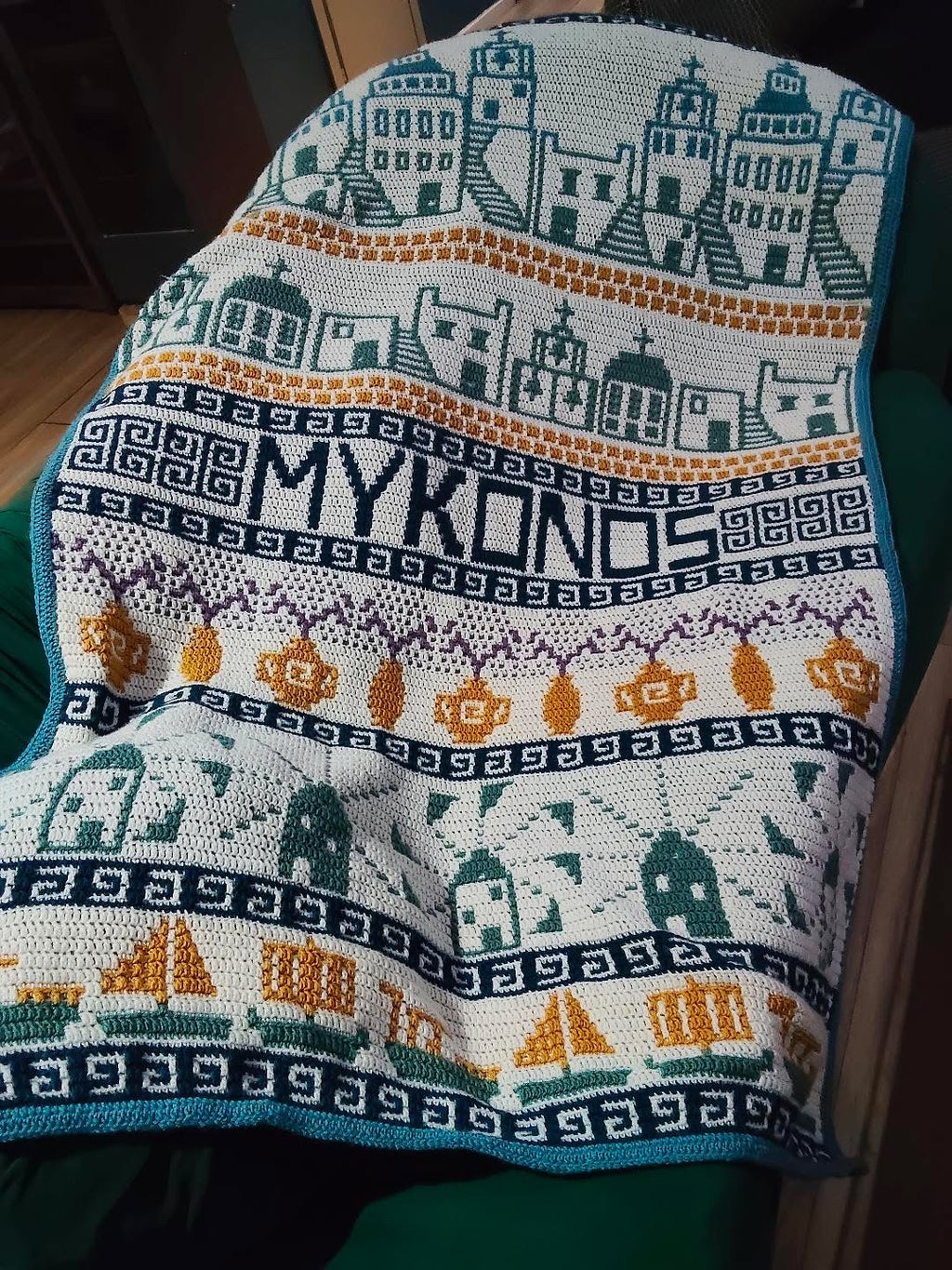 MOSAIC CROCHET PATTERN - GREEK ISLAND DREAMS - Pdf Digital Download