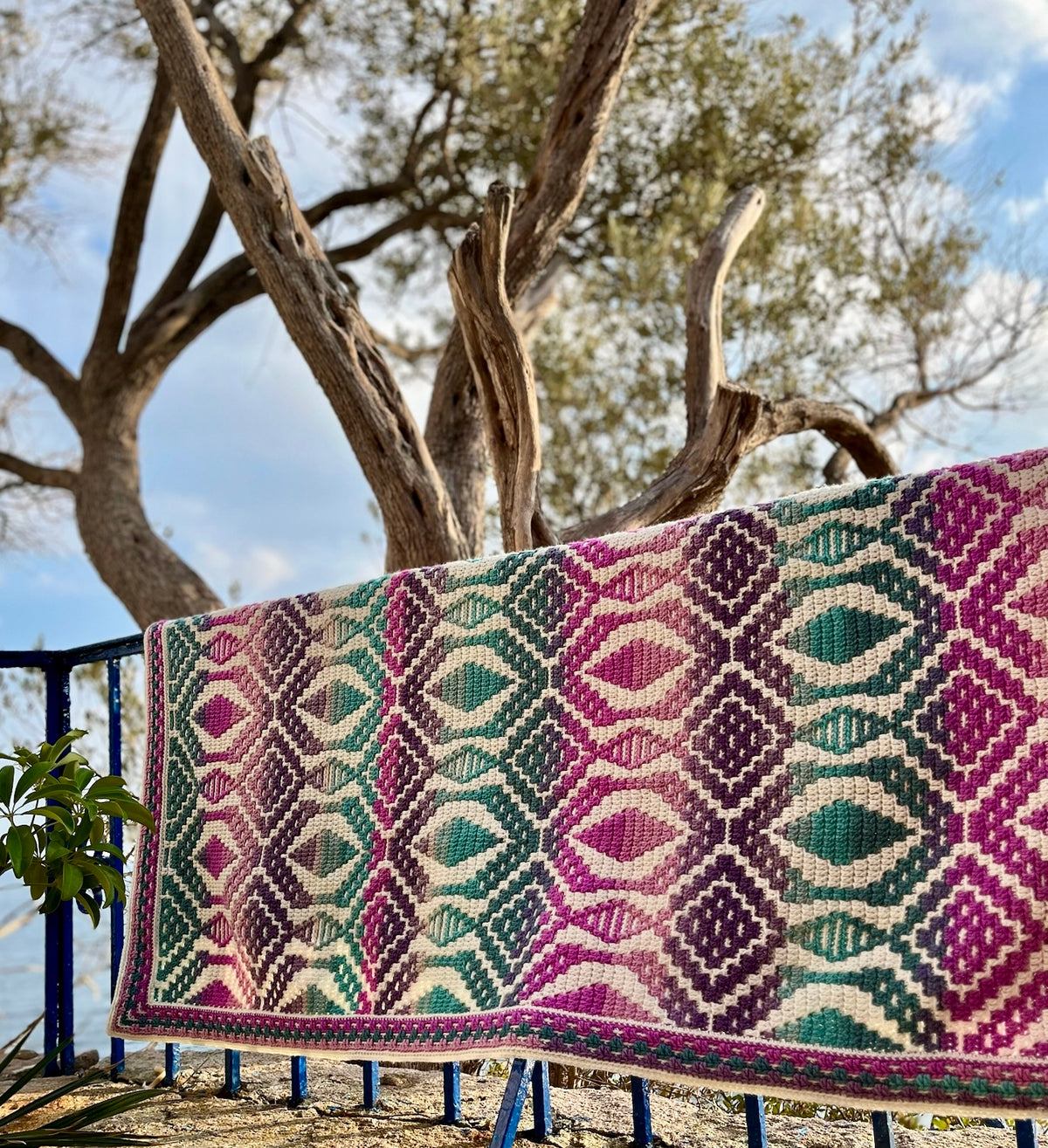 MOSAIC CROCHET PATTERN - JAZZY GEOMETRIC - Pdf Digital Download