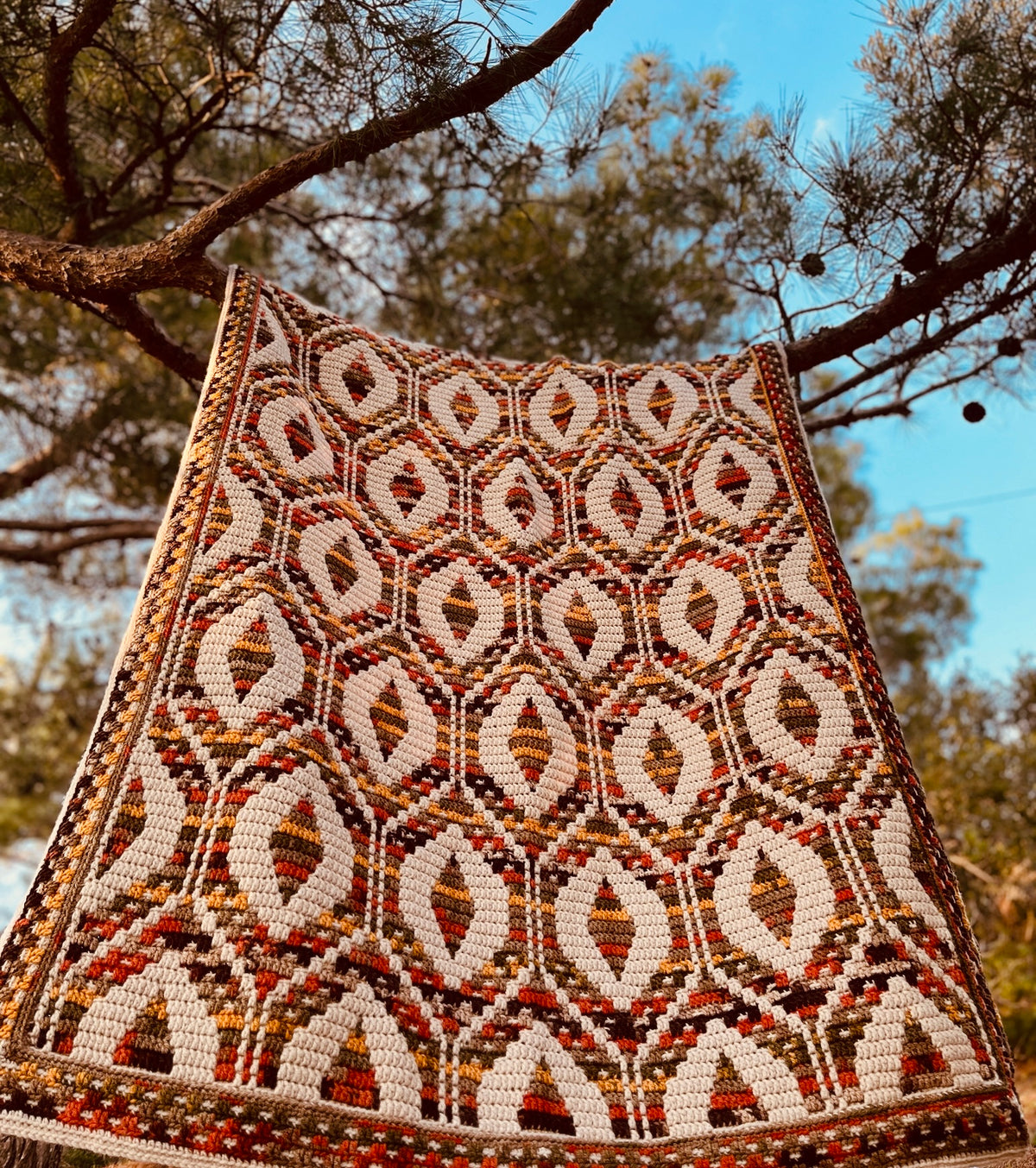 MOSAIC CROCHET PATTERN - GEOMETRIC PANELS - Pdf Digital Download