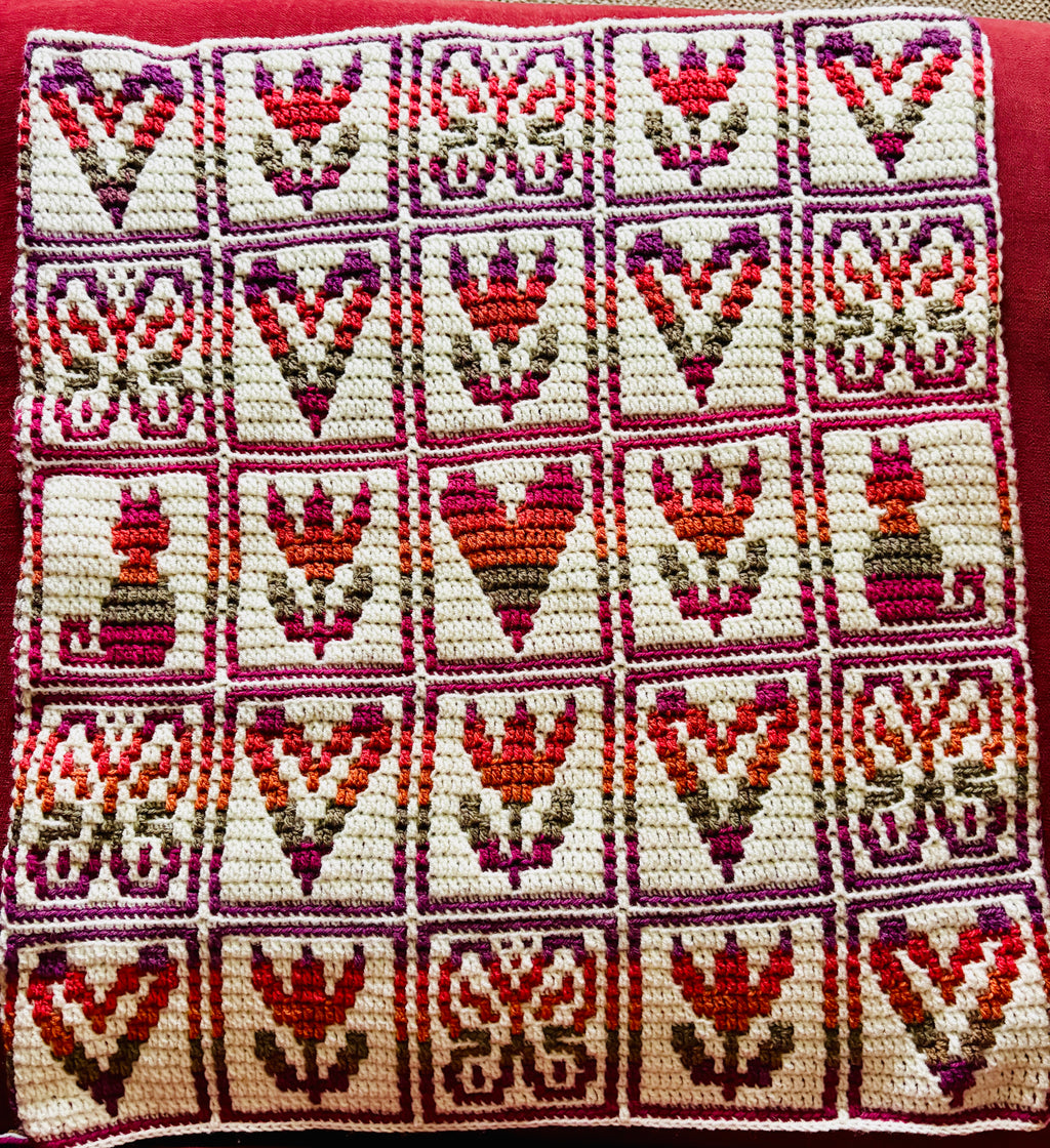 MOSAIC CROCHET PATTERN - Patchwork Motifs - Pdf Digital download