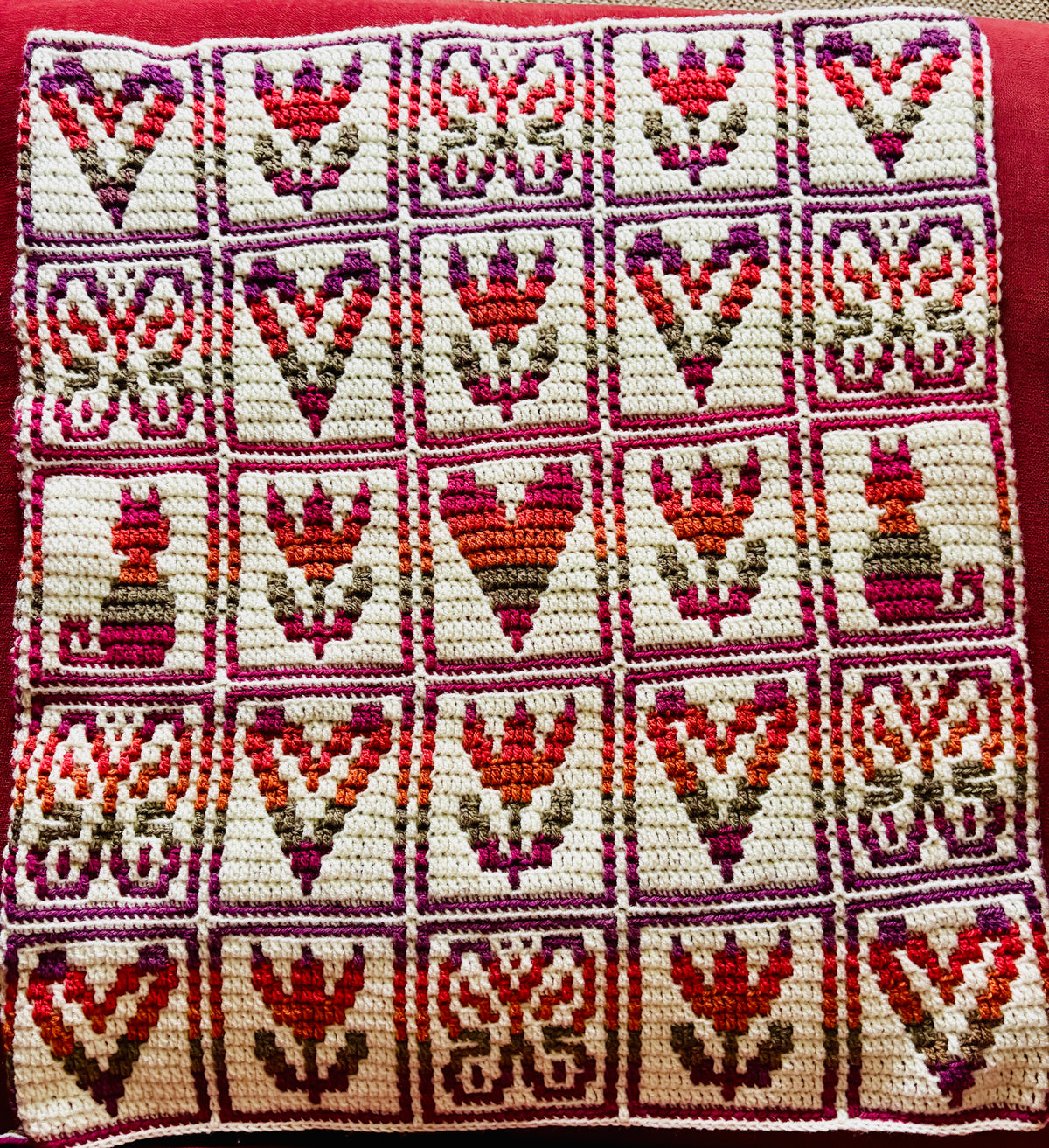 MOSAIC CROCHET PATTERN - Patchwork Motifs - Pdf Digital download