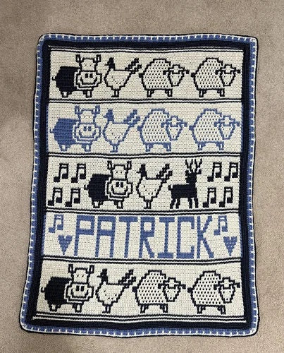 Happy Birthday Blanket Crochet Pattern - Pdf Digital download