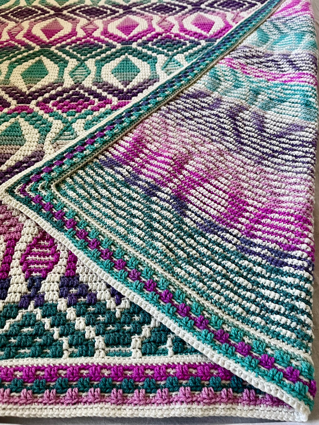 MOSAIC CROCHET PATTERN - JAZZY GEOMETRIC - Pdf Digital Download