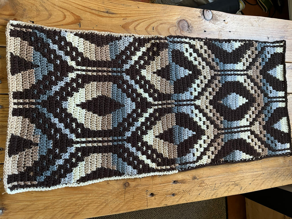 MOSAIC CROCHET PATTERN - GEOMETRIC PANELS - Pdf Digital Download