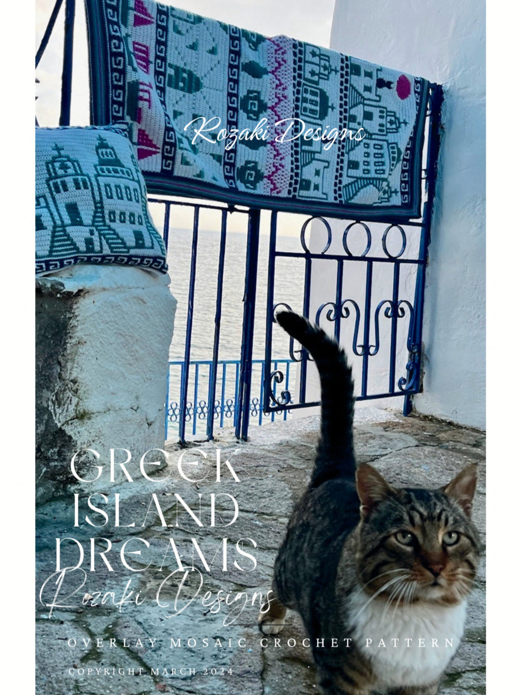 MOSAIC CROCHET PATTERN - GREEK ISLAND DREAMS - Pdf Digital Download